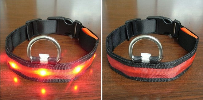 Luz LED con collar de perro intermitente
