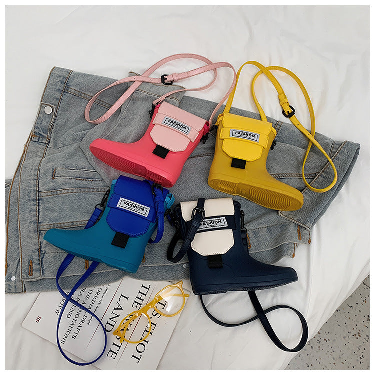Rain Boot Silicone Texture One-shoulder Messenger Cell Phone Bag