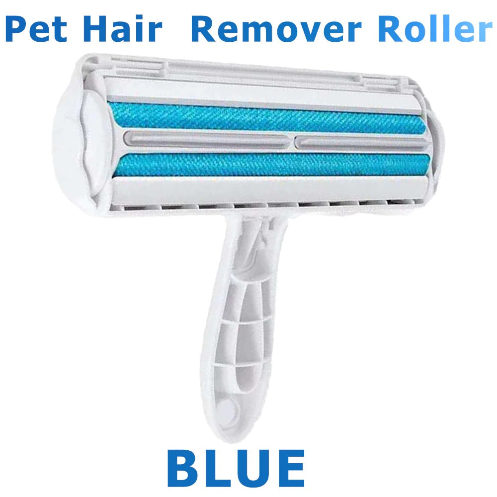 Pet Hair Roller Remover Lint Brush 2-Way Dog Cat Comb Tool Fur Brush for Sofa Furniture