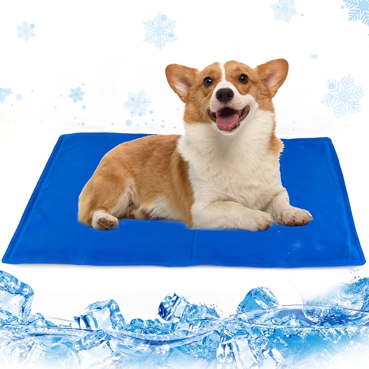 Pet Cooling Mat For Dogs And Cats, Pressure Activated Dog Cooling Pad, No Water Non-Toxic Gel