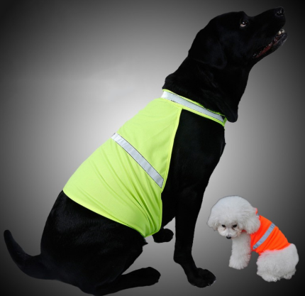 chaleco de seguridad fluorescente para perros